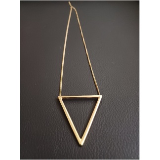 Gold Triangle Long Necklace