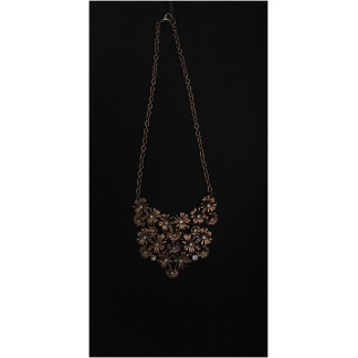 Antique Gold Multi Flower Crystal Necklace