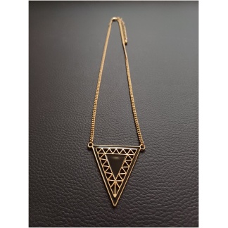 Gold Aztec Triangle Mini Chain Necklace