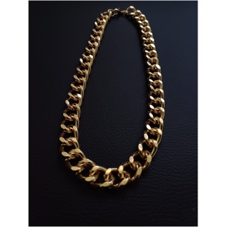 Gold Curb Chain Necklace