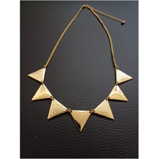 Gold Metal Bunting Necklace