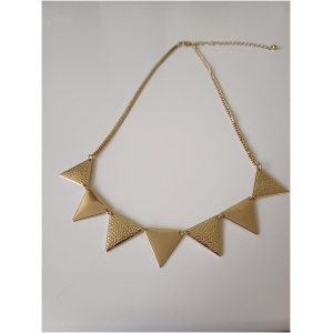 Gold Metal Bunting Necklace