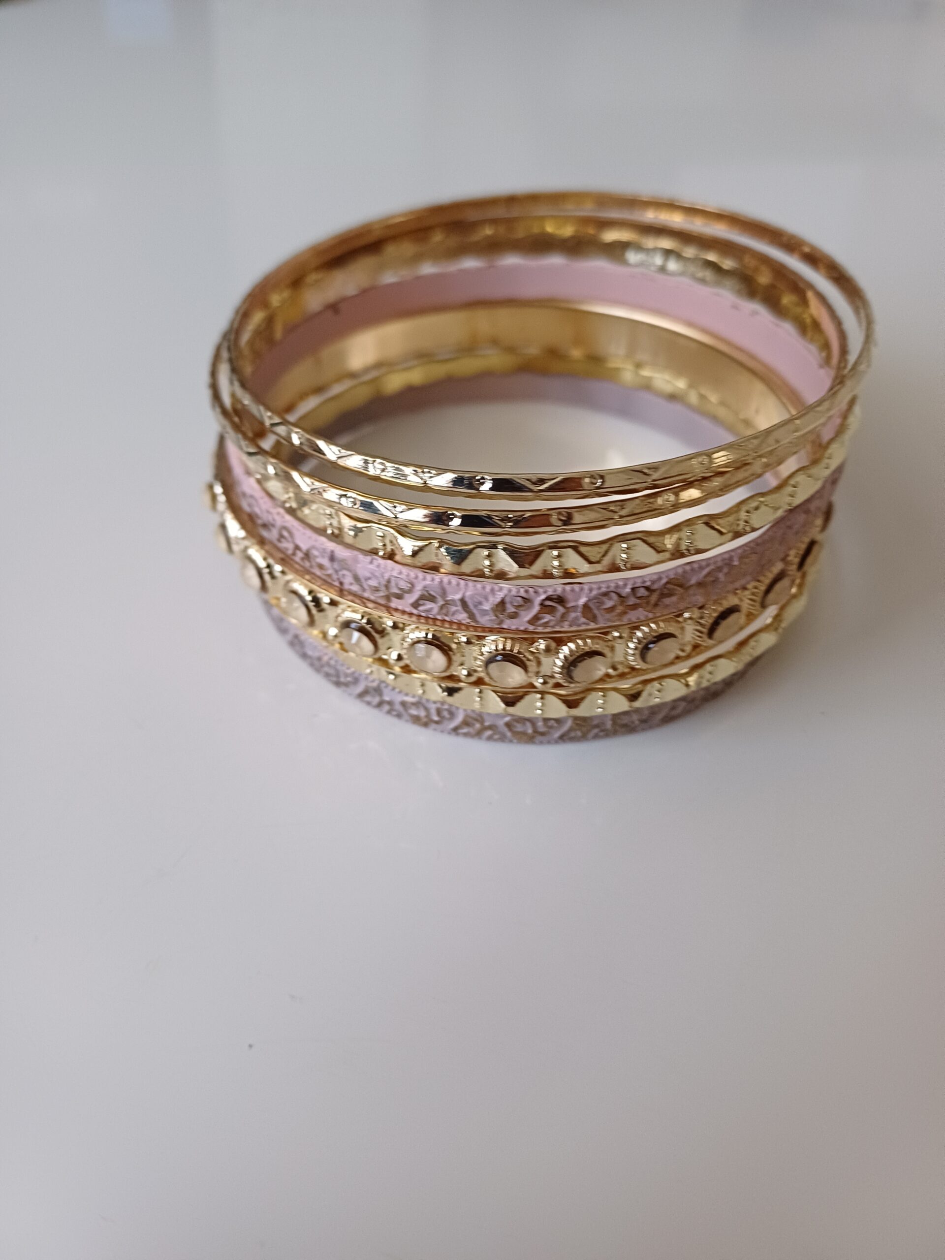 Gold Patterned 7 Bangle Multi Pack