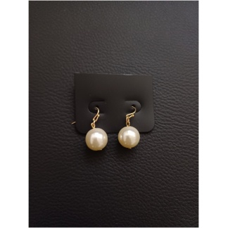 Gold Pearl Drop Earrings