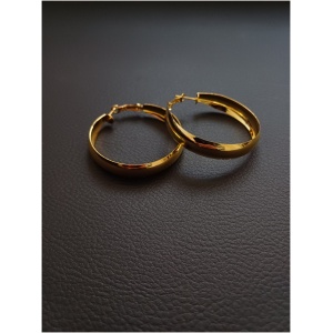 Gold Wide Hoop Earring