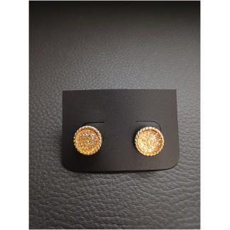 Golden Crystal Circled Gold Earring