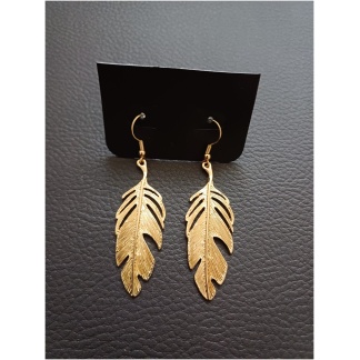 Golden Leaf Hook Earring