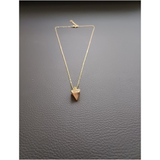 Mini Gold Pyramid Crystal Necklace