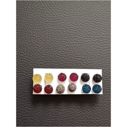 Multi Coloured 6pk Snow Stud Earrings