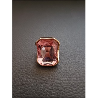 Pink Crystal Square Ring