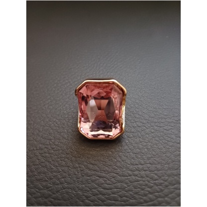 Pink Crystal Square Ring