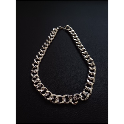 Silver Curb Chain Necklace