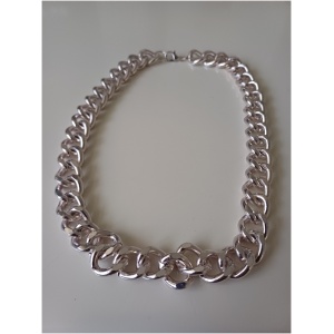 Silver Curb Chain Necklace