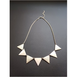 Silver Metal Bunting Necklace