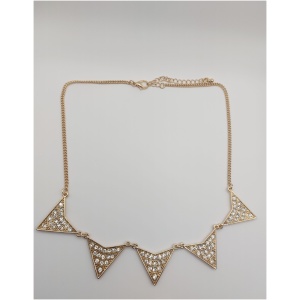 5 Triangle Gold Bunting Necklace