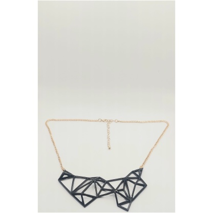 Abstract Black and Gold Necklace