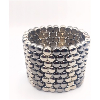 Chunky Funky Silver Circle Bracelet