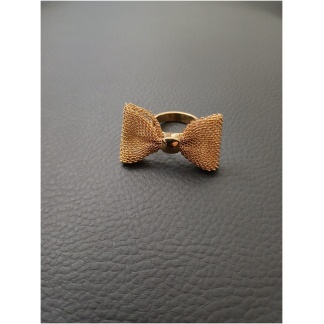 Gold Mesh Bow Ring