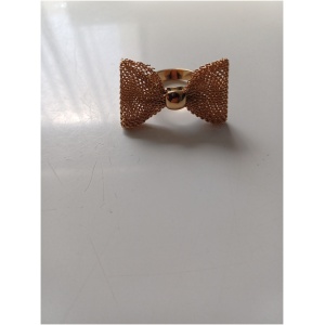 Gold Mesh Bow Ring