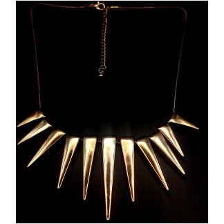 Gold Plated Spike Necklace