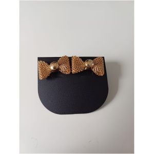 Gold Stud Bow Earring