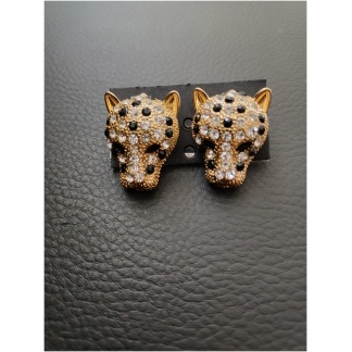 Leopard Gold Bling Stud