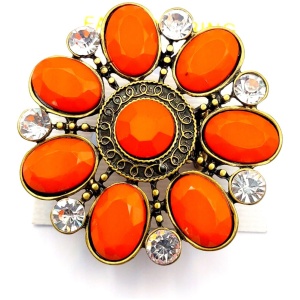 Orange Flower Ring