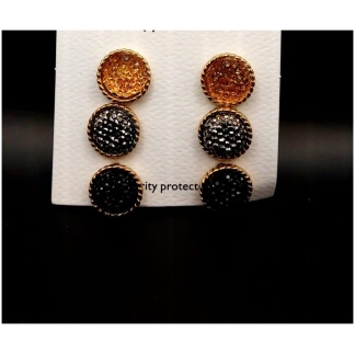 3Pack Multi-Coloured Sparkle Stud Earrings